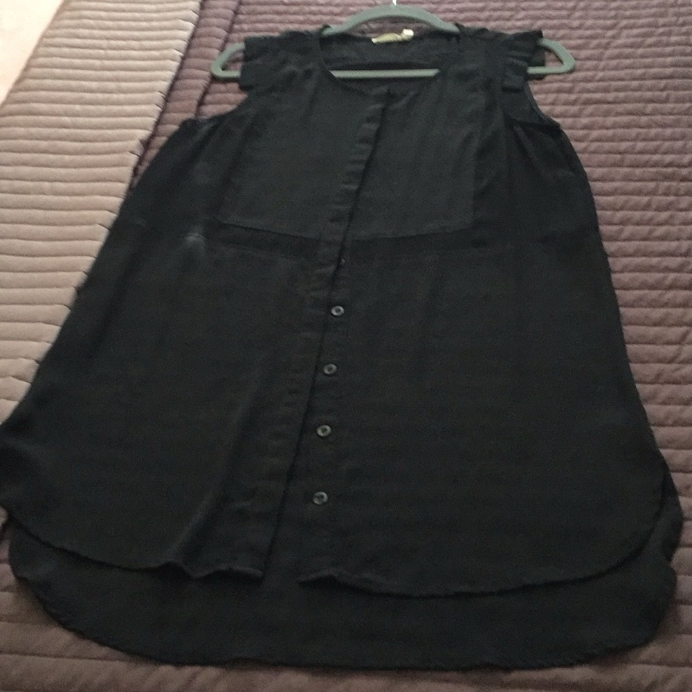 Lush Long Cap Sleeved Tunic Dress Size S Capsule Goth Whimsy Casual Lose-Fitting